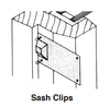 Andersen Stationary Sash Clip (2-3/8" Single Clip) with Nails | WindowParts.com.