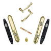 Andersen Whitmore Style (Double Active) Exterior Hardware Set in Bright Brass - Half Kit | WindowParts.com.