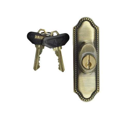 Andersen Whitmore Style - Exterior Keyed Lock with Keys (Right Hand) in Antique Brass | WindowParts.com.