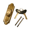 Andersen Covington Style - Exterior Keyed Lock with Keys (Left Hand) in Antique Brass | WindowParts.com.