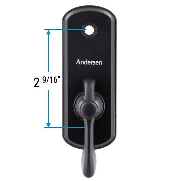 Andersen Albany Style Gliding Door Thumb Latch in Black Color | WindowParts.com.