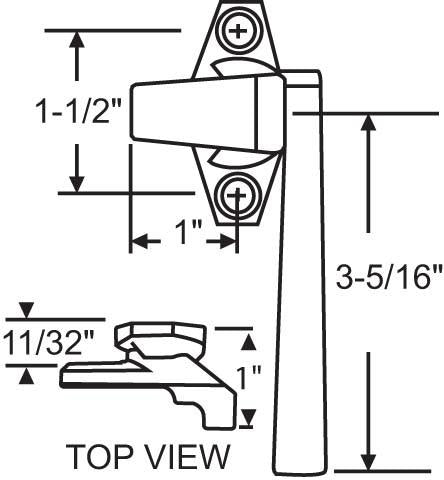 Truth Hardware Cam Handle (Right Hand) - White