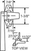 Truth Hardware 1-3/8" Cam Handle (Left Hand)