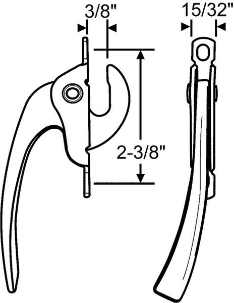 Dorchester Casement Lock Handle (Left Hand)