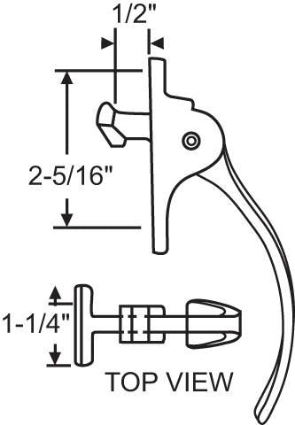 Casement Handle - Light Bronze