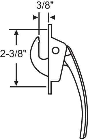 Truth Hardware 3/8" Casement Handle - White