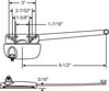 Truth Hardware "Ellipse" Single Arm 9-1/2" Operator with Stainless Steel Roller (Right Hand) - White | WindowParts.com