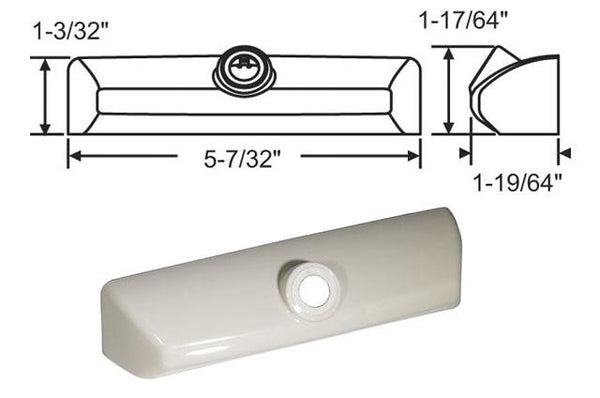 Truth Hardware "Entrygard" Plastic Contour Operator Cover - White