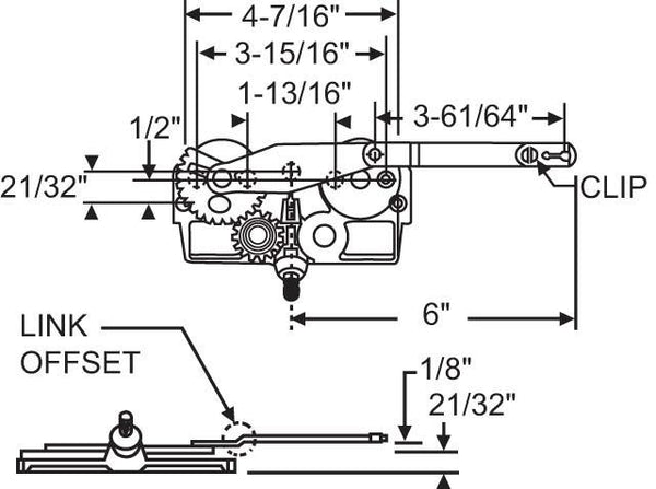 Truth Hardware "EntryGard" Dyad Arm Casement Operator (Left Hand)