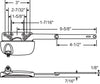 Truth Hardware "Ellipse" Split Arm Casement Operator (Left Hand) - White