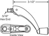 Roto "G2" Folding Crank Handle - Almond