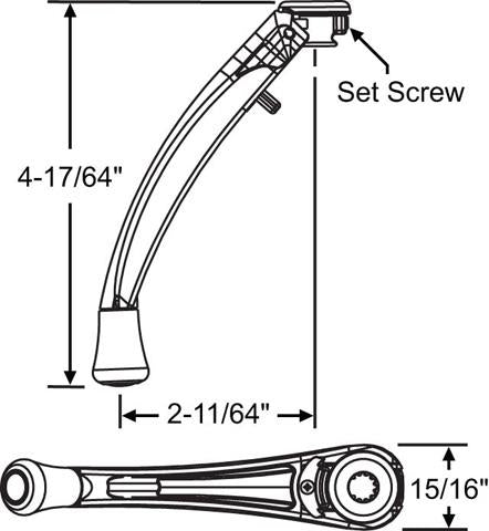 Roto "X Drive G2" Folding Handle - White
