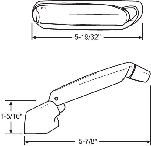 Ashland Operator Handle and Cover (Right Hand) - White