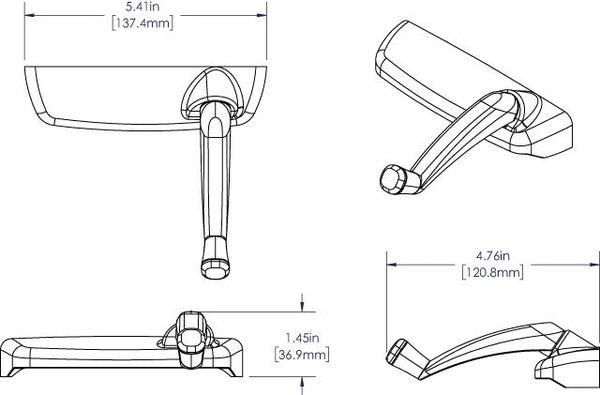 Truth Hardware "Encore" Plastic Cover and Handle Kit (Left Hand)