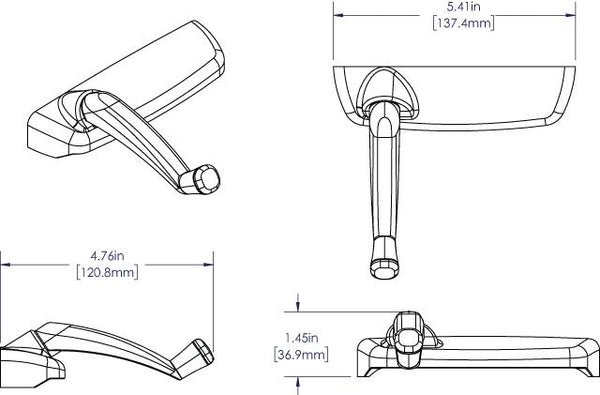 Truth Hardware "Encore" Plastic Cover and Handle Kit (Right Hand)