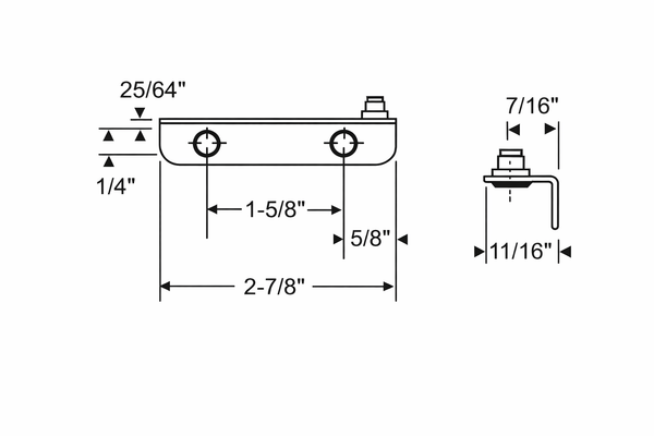 Truth "Dual Arm Entrygard" Sash Stud Bracket