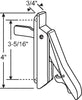 Multipoint Casement Locking Handle with Catch - White