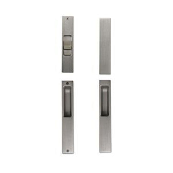 Andersen A-Series Gliding Patio Door Non-Keyed Lock Flush Mount Hardware Set - Satin Nickel