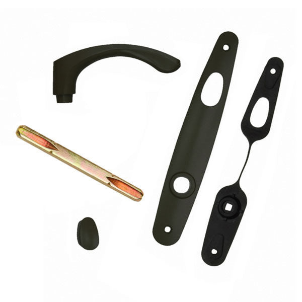 Andersen Tribeca Style (Single Active) Exterior Hardware Set in Black - Right Hand - Half Kit