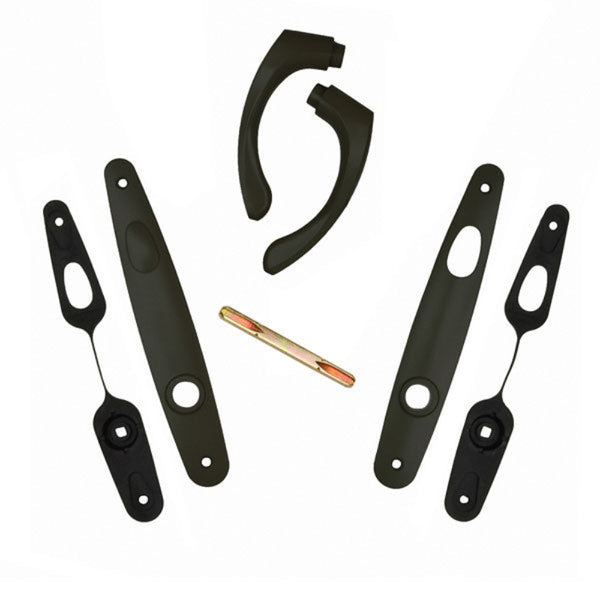 Andersen Tribeca Style (Double Active) Exterior Hardware Set in Black - Half Kit