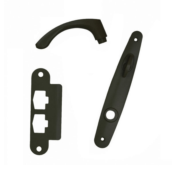 Andersen Tribeca Style (Single Active) Interior Hardware Set in Black - Right Hand - Half Kit