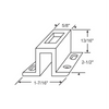 Truth Sliding Patio Door Latch Keeper - White