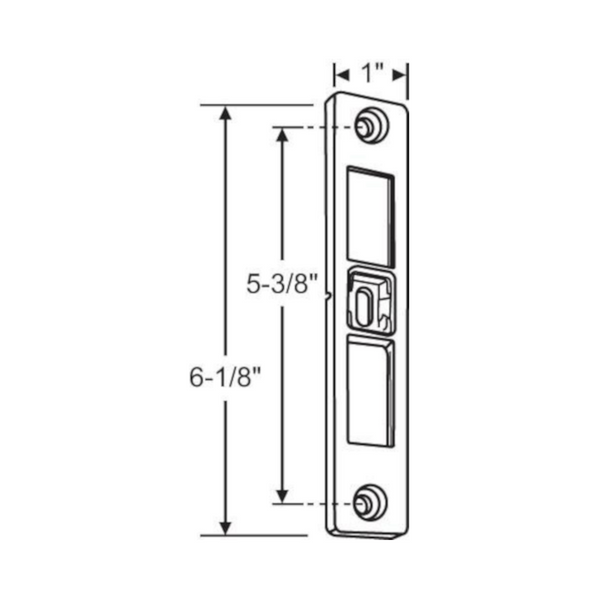 Sliding Patio Door Two-Point Mortise Lock Keeper