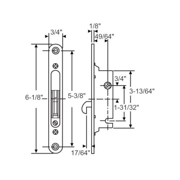 Truth Hardware Sliding Patio Door Mortise Latch
