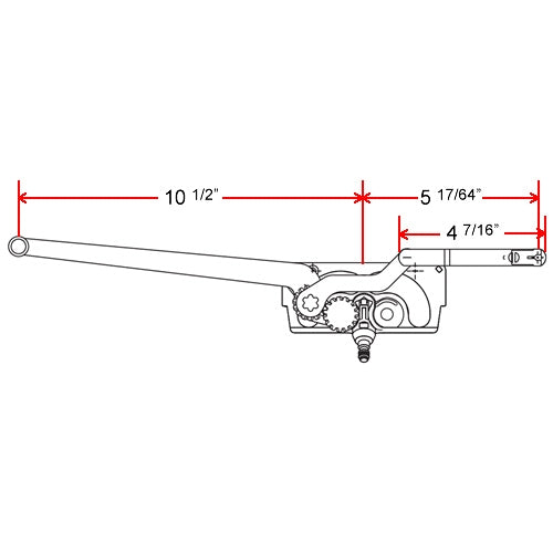 Truth Hardware "Entrygard" Stainless Steel Dual Arm Operator - Longer Link - (Left Hand)