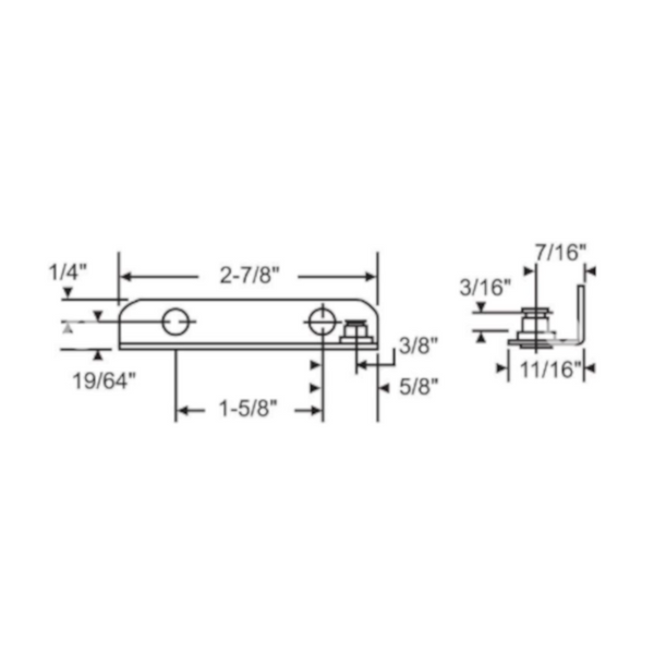 Truth "Dual Arm Entrygard" Sash Stud Bracket