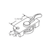 United Window Sash Lock - 1 - 11/16" - Recessed