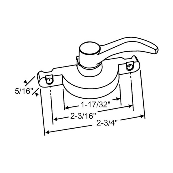 Truth Hardware Window Sash Lock - 2-3/16" - Face Mounted