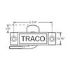 Traco Window Sash Lock - 2 - 1/4" with 1/2" Deep Throw