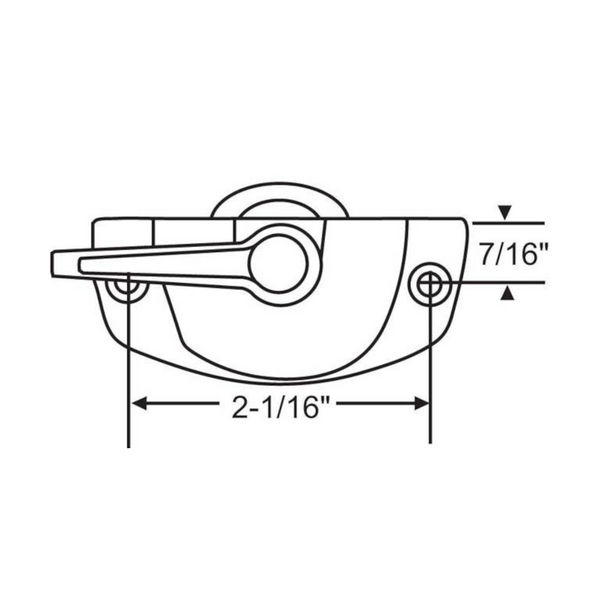 Truth Hardware "EntryGard" Window Sash Lock - 2 - 1/16"