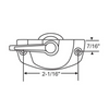 Truth Hardware "EntryGard" Window Sash Lock - 2 - 1/16"