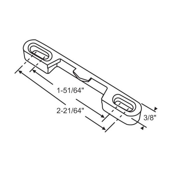 Truth Hardware Window Sash Lock Keeper - 2-1/16" - Recessed