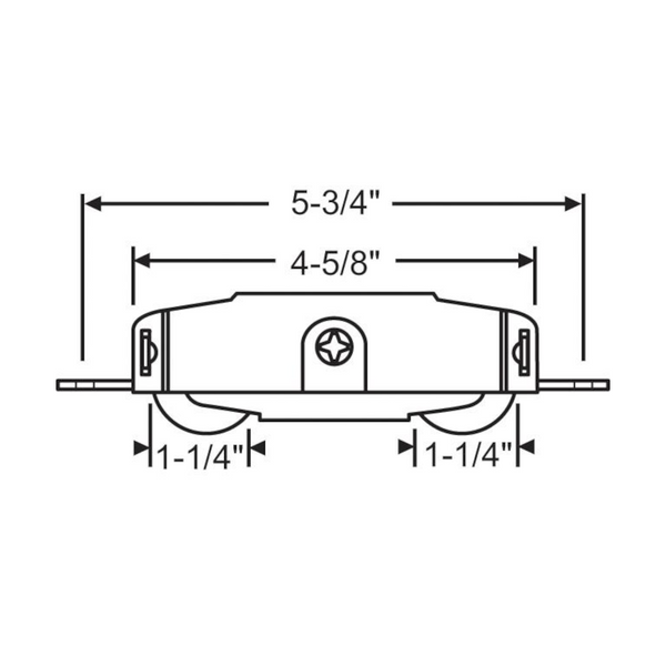 Sliding Patio Door Tandem Roller - 1-1/4"