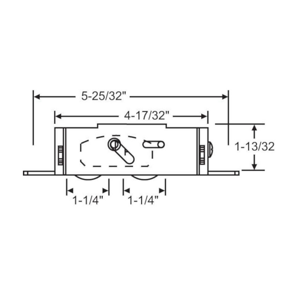 Sliding Patio Door Tandem Roller - 1-1/4"