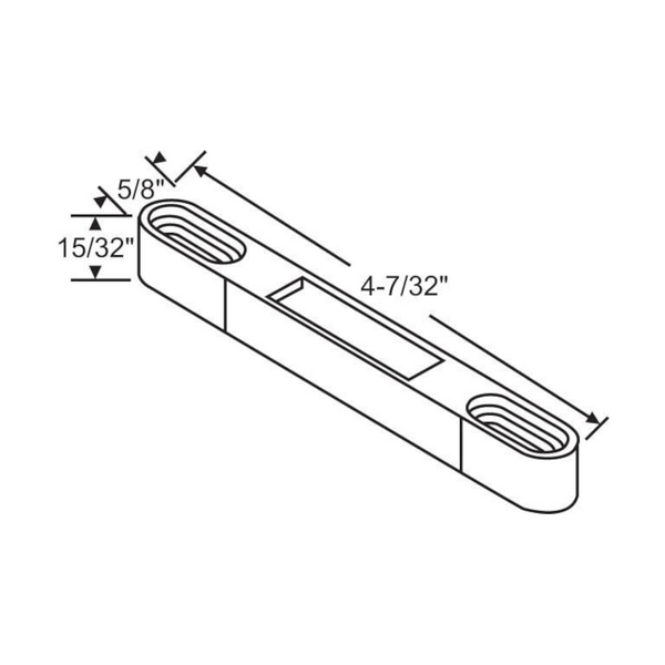 Sliding Patio Door Mortise Latch Keeper