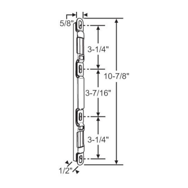 Sliding Patio Door Multi-Point Mortise Lock Keeper