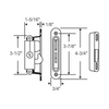 Pennco Sliding Patio Door Mortise Latch and Keeper