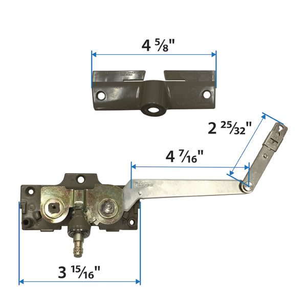 Andersen (Left Hand) Split Arm Operator (1982-1995) - Corrosion Resistant | WindowParts.com.