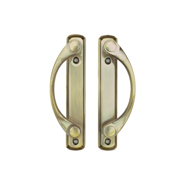 Andersen Newbury 4-Panel Gliding Door Exterior Hardware Set in Antique Brass (Half-Kit)