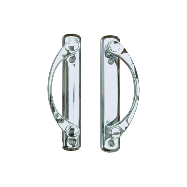 Andersen Newbury 4-Panel Gliding Door Exterior Hardware Set in Chrome (Half-Kit)