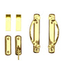 Andersen Newbury 4-Panel Gliding Door Interior Hardware Set in Bright Brass (Half-Kit)