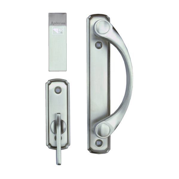 Andersen Newbury 2-Panel Gliding Door Interior Hardware Set in Satin Nickel (Half-Kit)