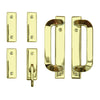 Andersen Anvers 4-Panel Gliding Door Interior Hardware Set in Bright Brass (Half-Kit)