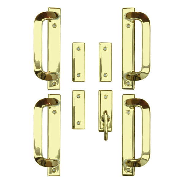 Andersen Anvers 4-Panel Gliding Door Hardware Set in Bright Brass