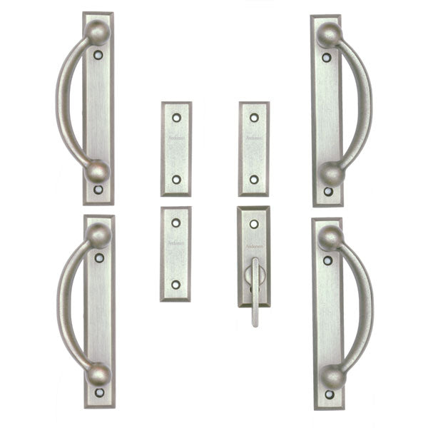 Andersen Yuma 4-Panel Gliding Door Hardware Set in Distressed Nickel