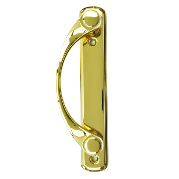 Andersen Newbury 2-Panel Gliding Door Exterior Hardware Set in Bright Brass (Half-Kit)